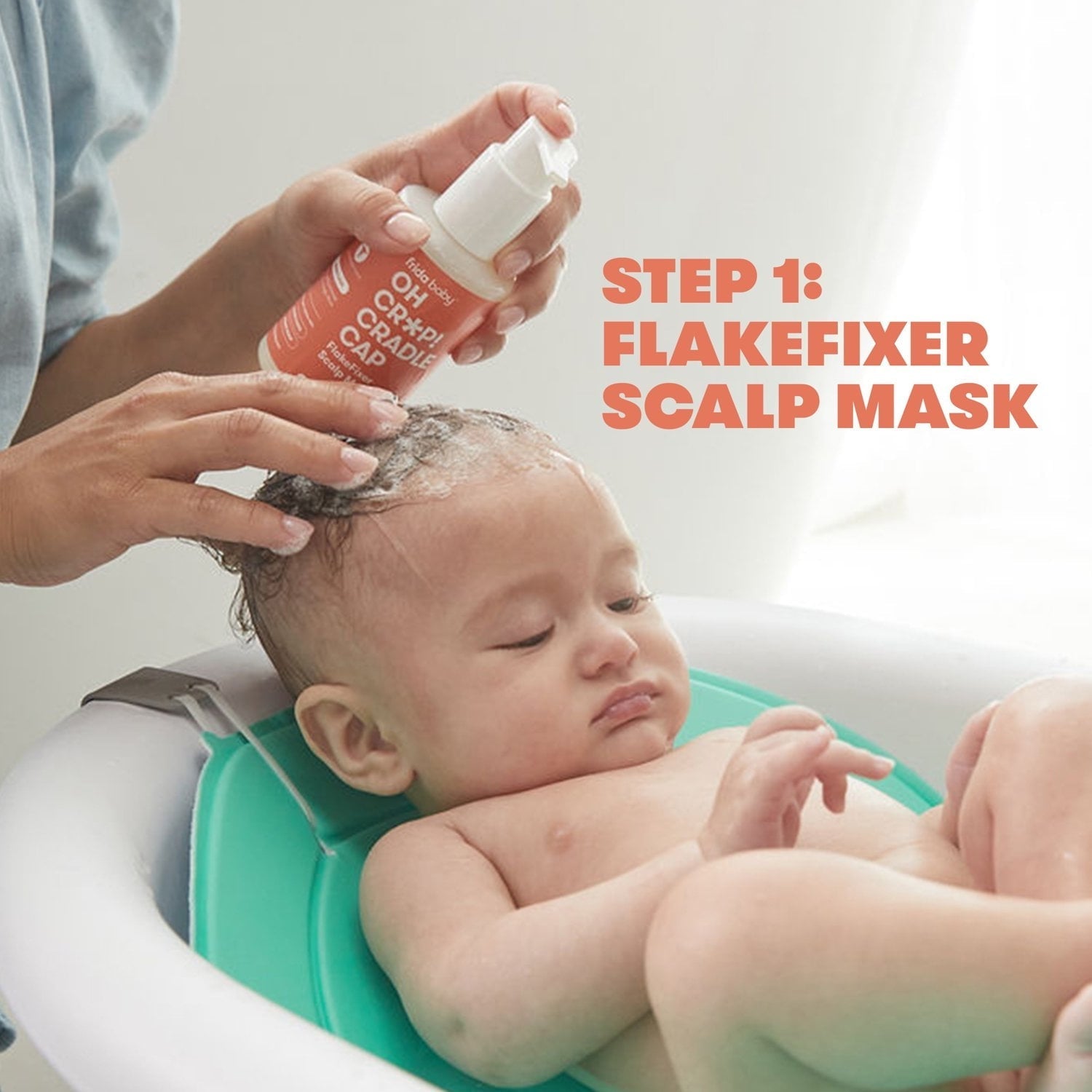 Frida Baby FlakeFixer Cradle Cap Set with Softening Scalp Scrub Shampoo Treatment and Hydrating Conditioner Spray, 2 Piece