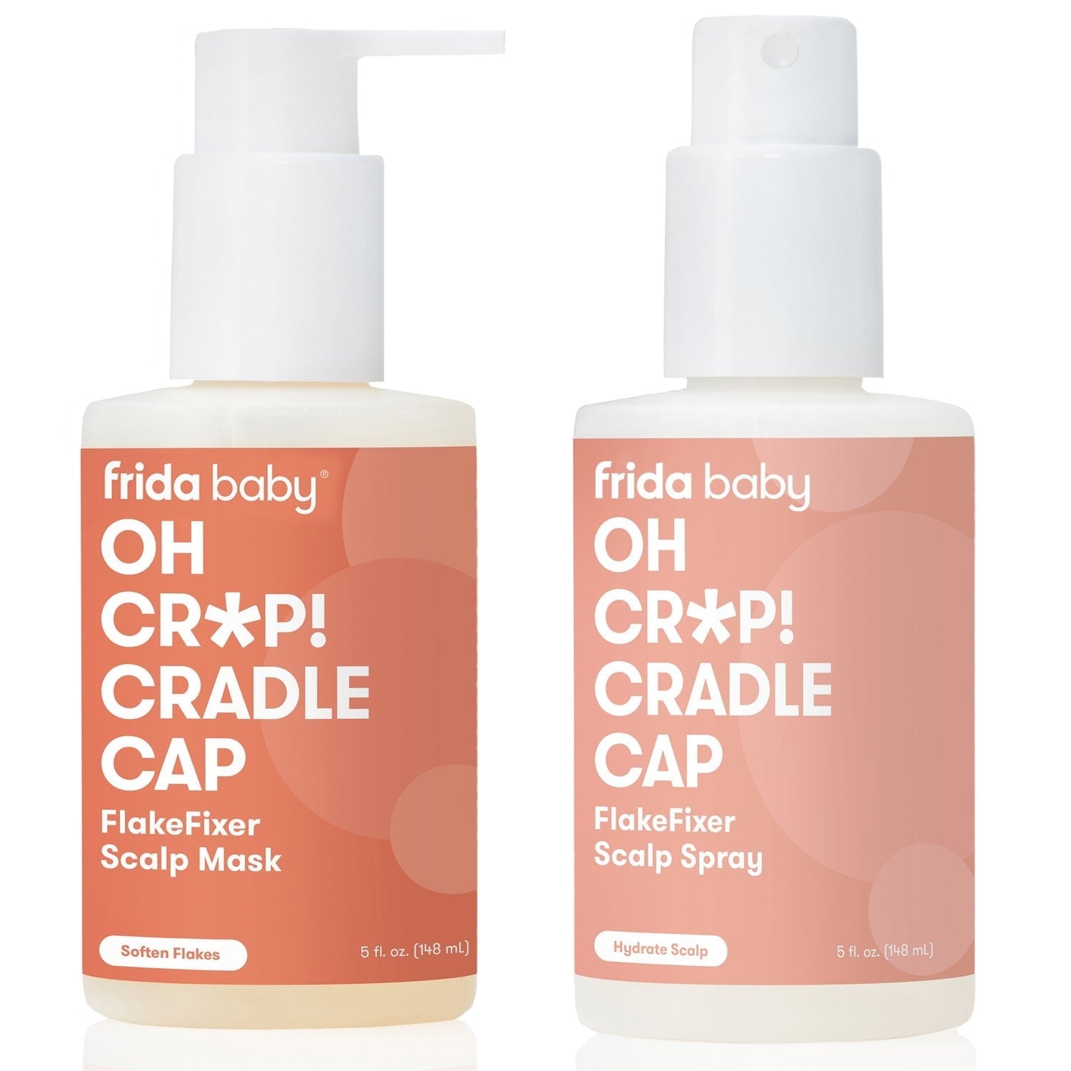 Frida Baby FlakeFixer Cradle Cap Set with Softening Scalp Scrub Shampoo Treatment and Hydrating Conditioner Spray, 2 Piece