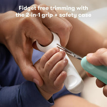 Baby nail scissors trimming nails with safety case grip for parents