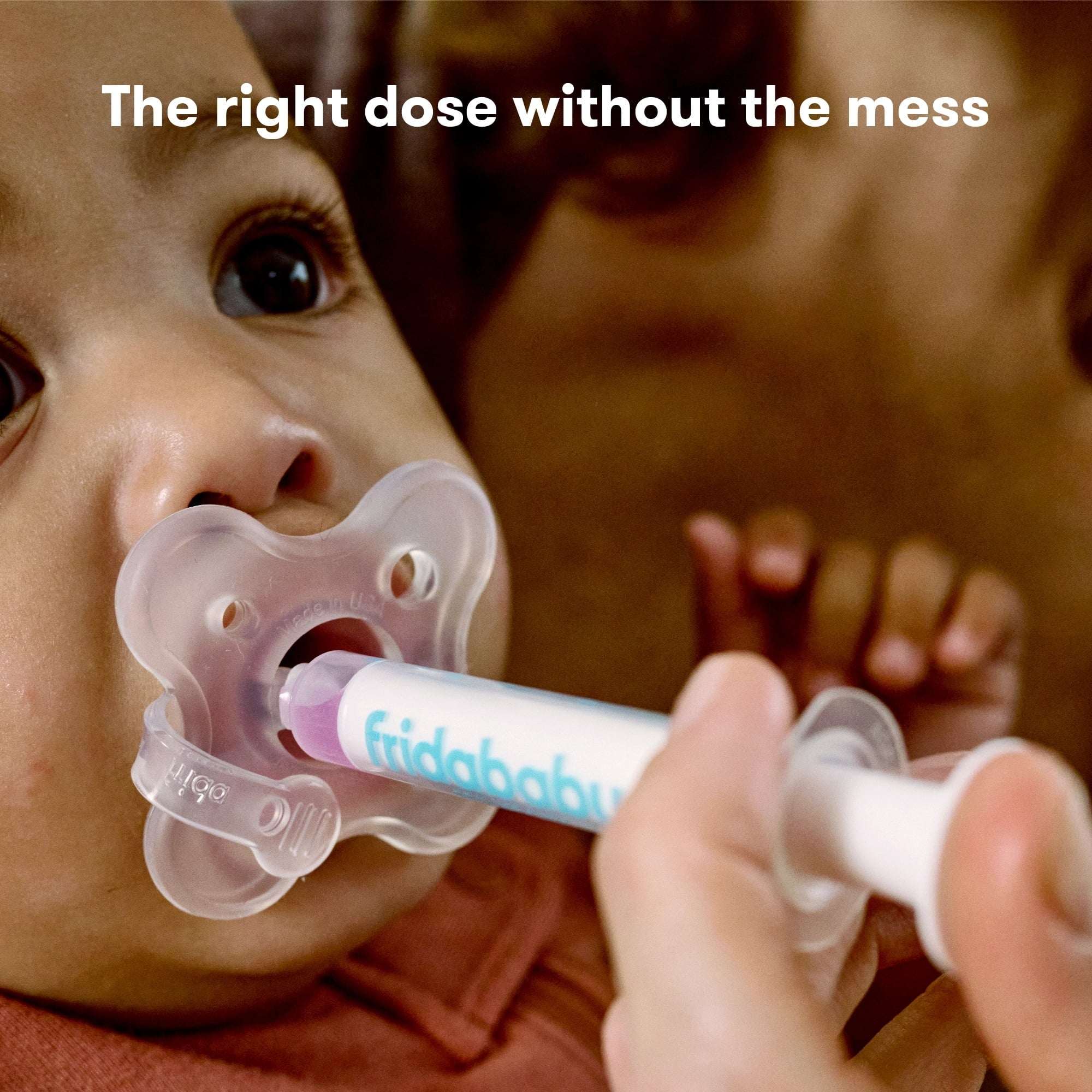 Frida Baby MediFrida Accu-Dose Baby Medicine Syringe with Pacifier Tip, Sick Baby Essentials