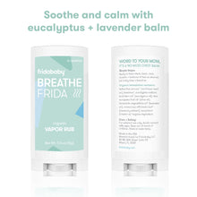 BreatheFrida Vapor Rub balm tube labels with eucalyptus and lavender