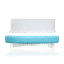 Cradle cap comb attachment with turquoise handle and fine bristles