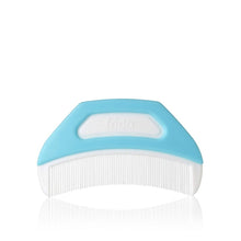 Soft comb brush for cradle cap, with blue grip