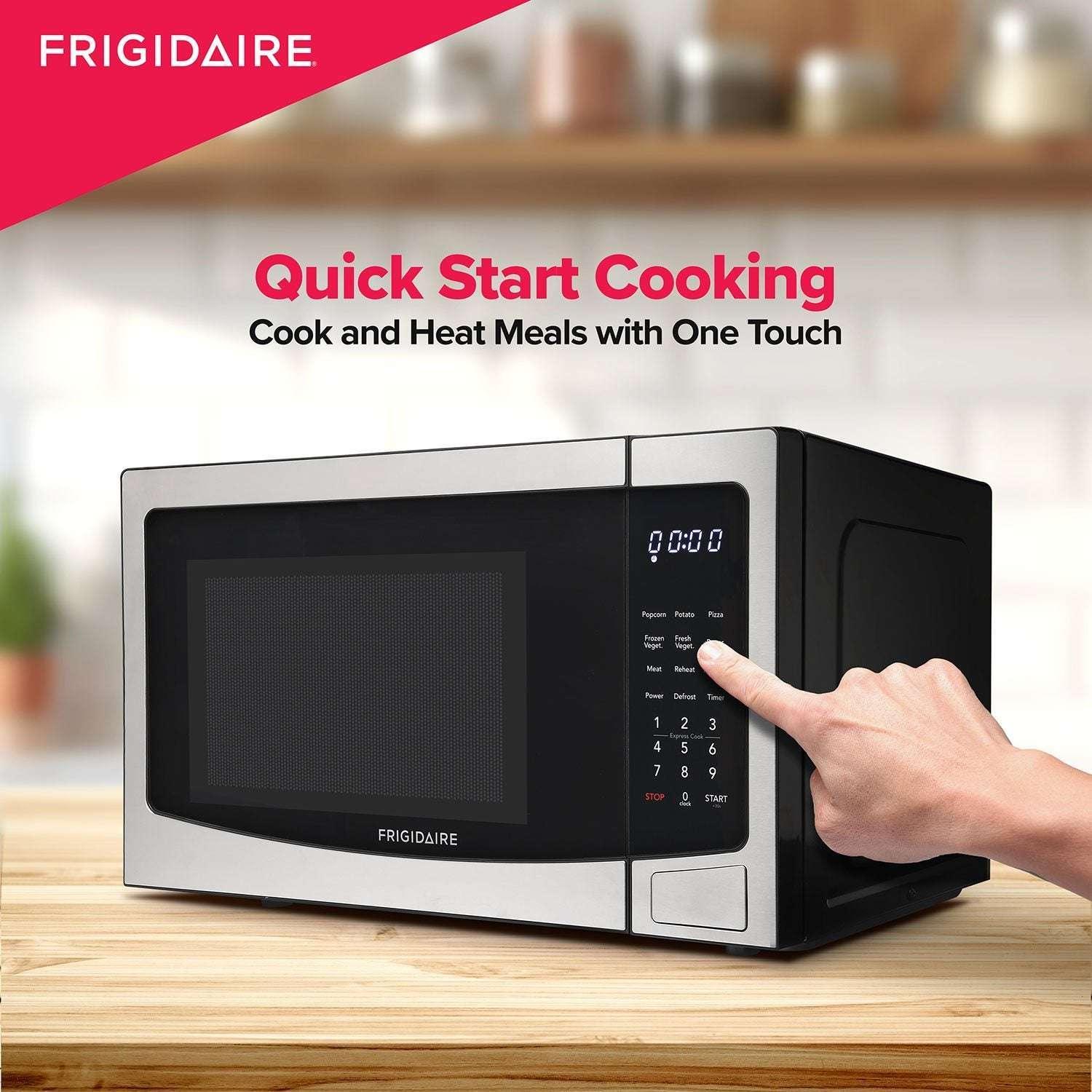 Frigidaire 1.1cu. ft. Stainless Steel 1000W Microwave with 10 Adjustable Power Levels - USA MEGA SHOP