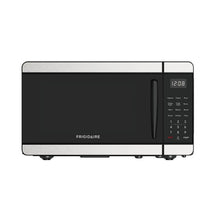 Frigidaire countertop microwave oven, black exterior with keypad and LED display
