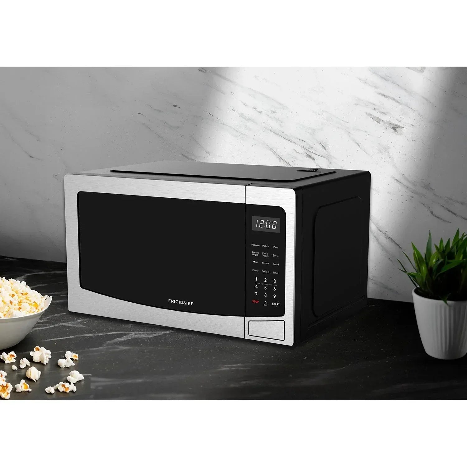 Frigidaire 1.1cu. ft. Stainless Steel 1000W Microwave with 10 Adjustable Power Levels - USA MEGA SHOP