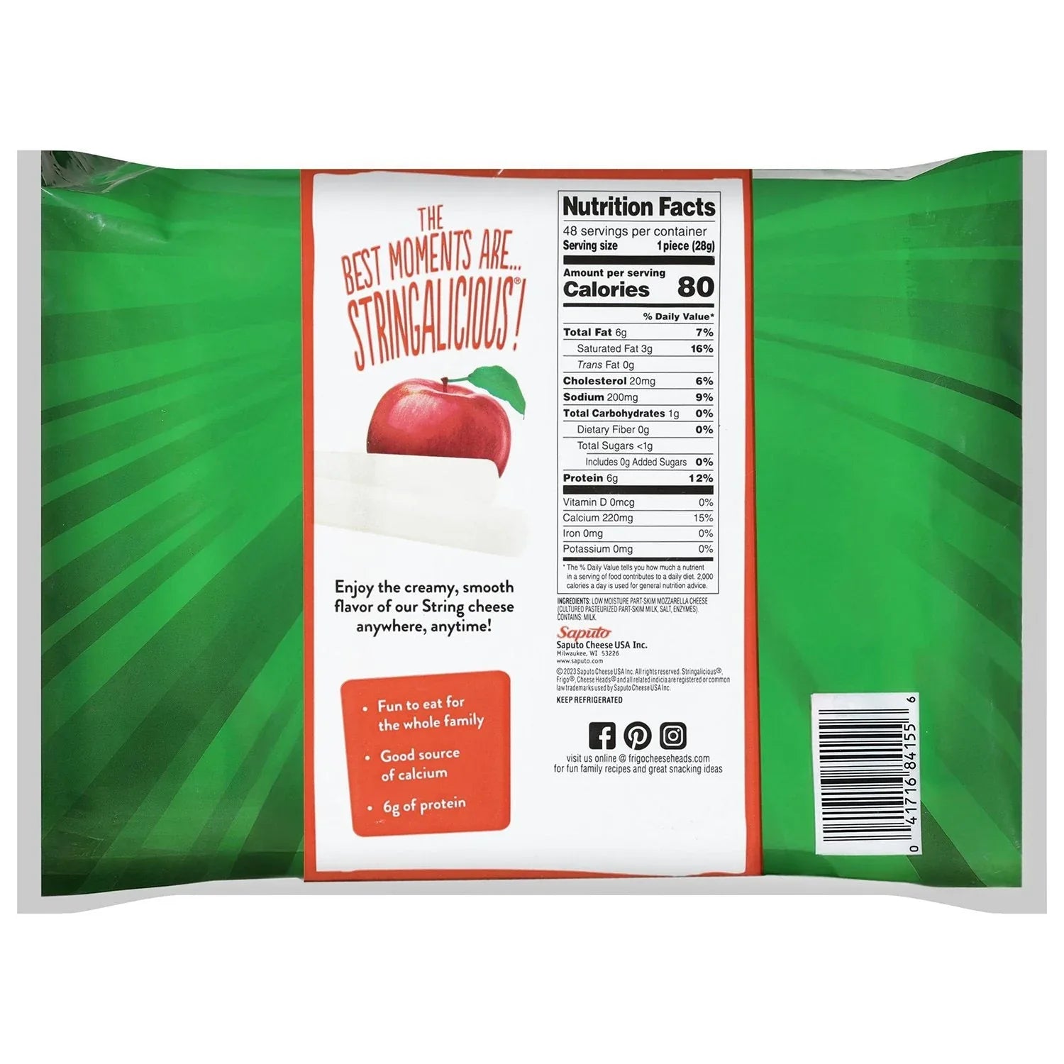 Frigo Cheese Heads String Cheese 1 oz. pkg., 48 ct. - USA MEGA SHOP