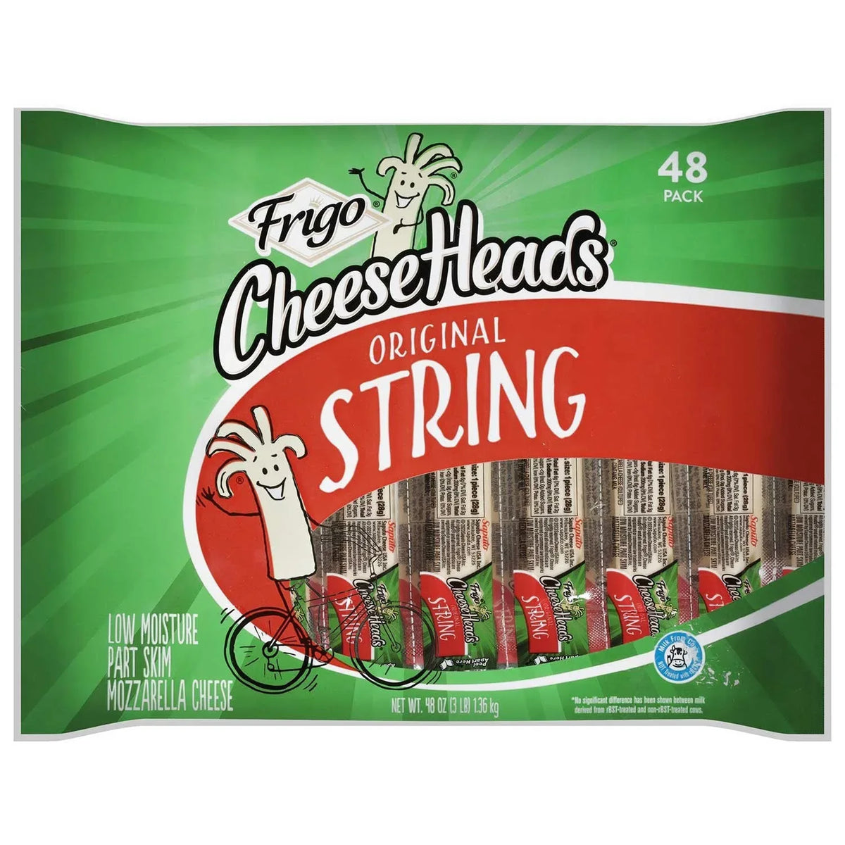 Frigo Cheese Heads String Cheese 1 oz. pkg., 48 ct. - USA MEGA SHOP