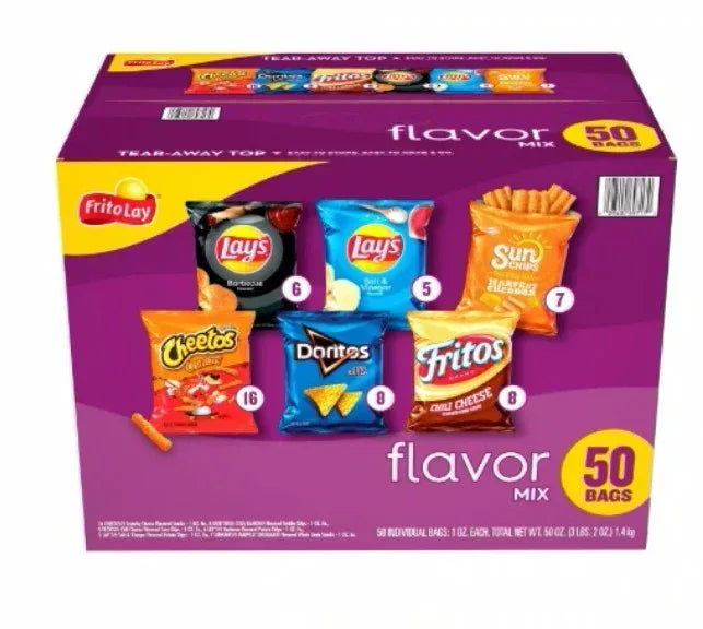 Frito-Lay Flavor Mix Chips, Variety Pack, 50 pk.