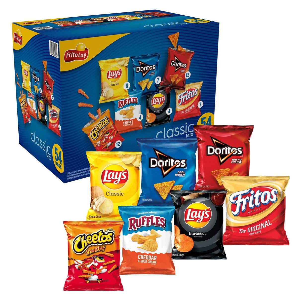 Frito Lay Classic Mix, 1 oz, Variety Pack, 54-count - USA MEGA SHOP