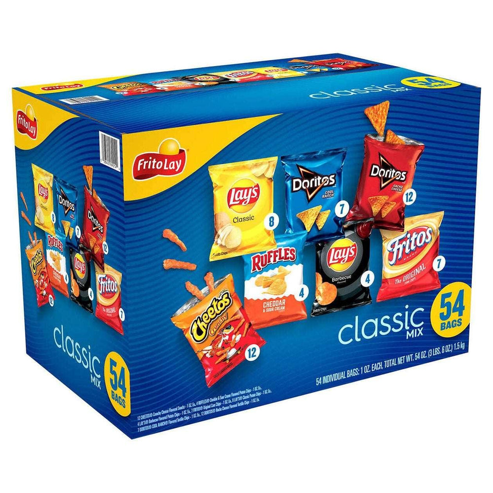 Frito Lay Classic Mix, 1 oz, Variety Pack, 54-count - USA MEGA SHOP