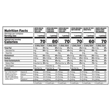 Nutrition Facts panel for snack variety pack, shows calories, fat, sodium, carbs