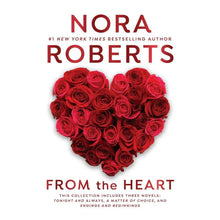 Paperback book cover with red rose heart and title From the Heart by Nora Roberts