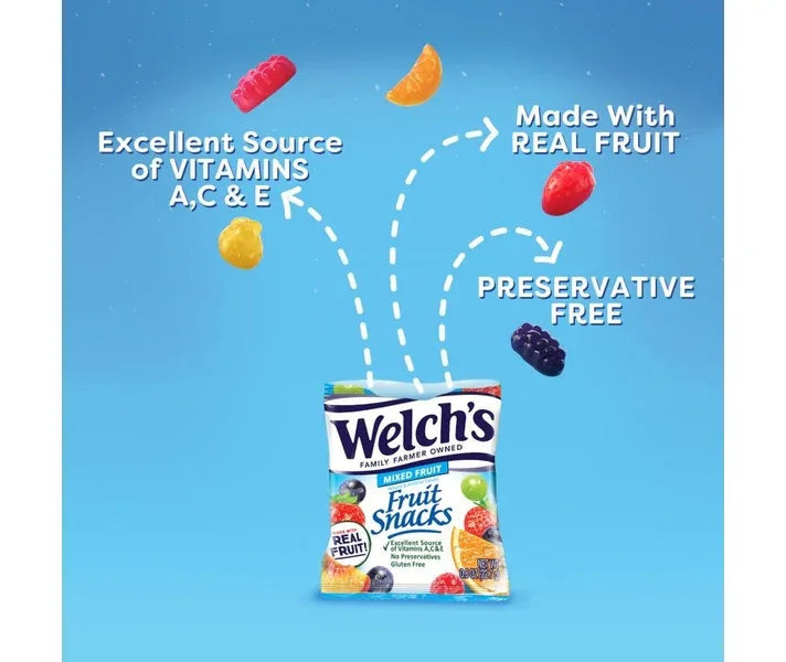 Welch's Fruit Snacks, Mixed Fruit, 0.8 oz (90-pk)