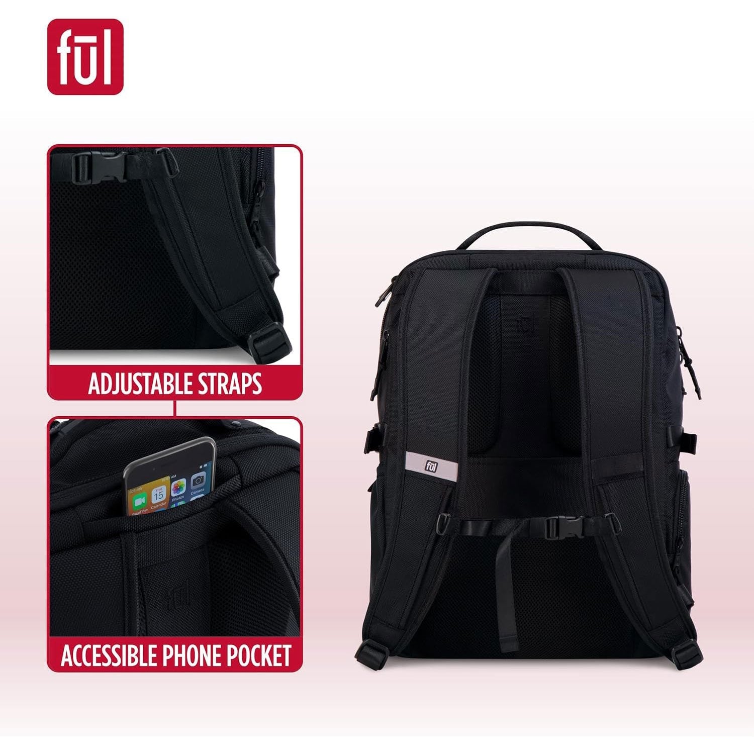 Ful Tactics Collection 17" Travel Laptop Backpack, Assorted Colors