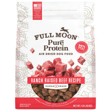 Air-dried beef recipe dog food pouch with ranch raised beef bites and human-grade label