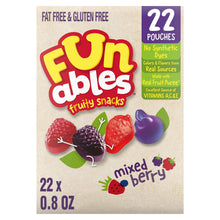 Funables mixed berry fruity snacks pouch pack, 22 pouches, 0.8 oz