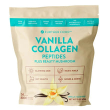 Vanilla collagen peptides powder pouch with beauty mushroom