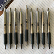 Retractable gel pens with stainless steel barrels and black ink tips, 2-count set