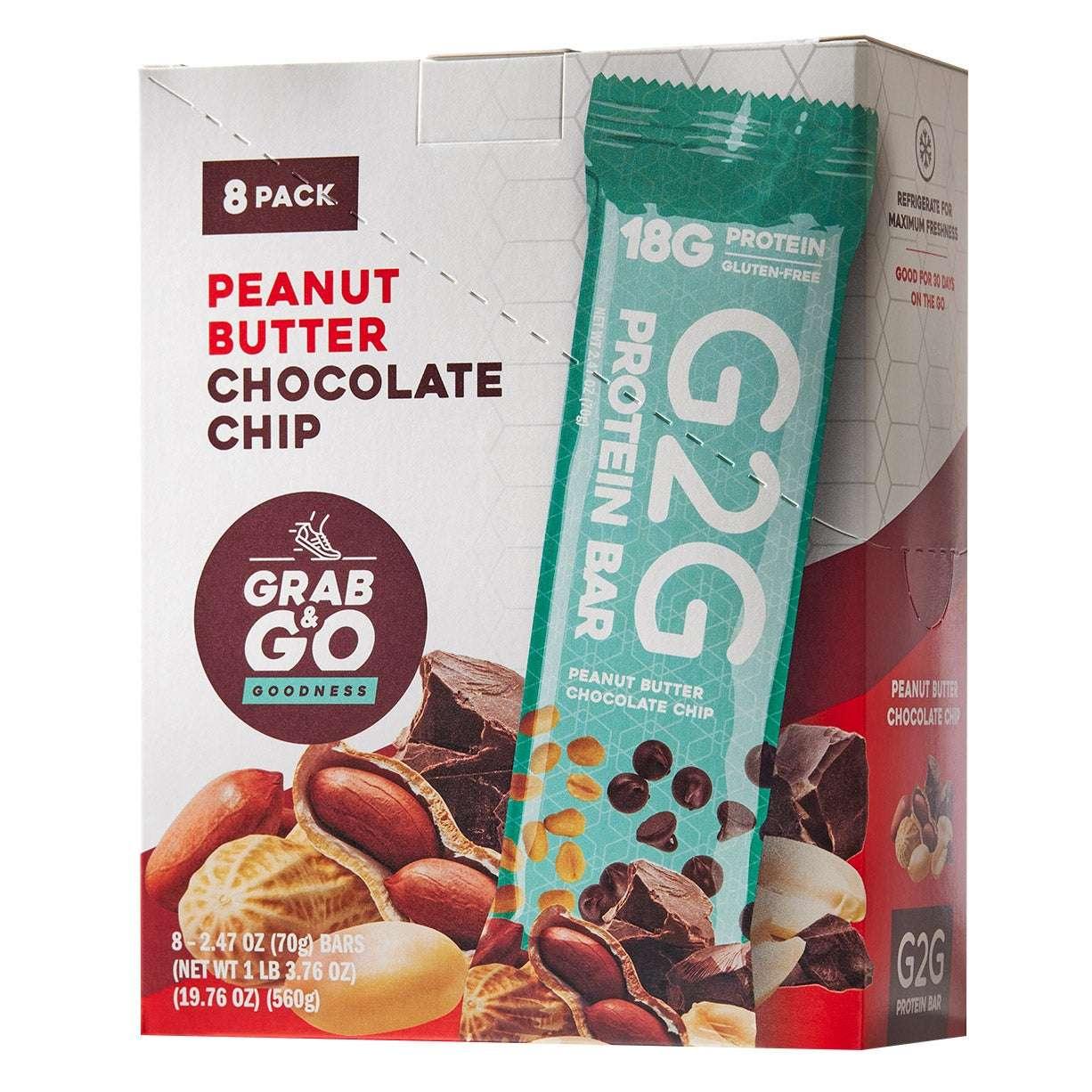 G2G 3-pack Peanut Butter Chocolate Chip Protein Bars 24-count - USA MEGA SHOP