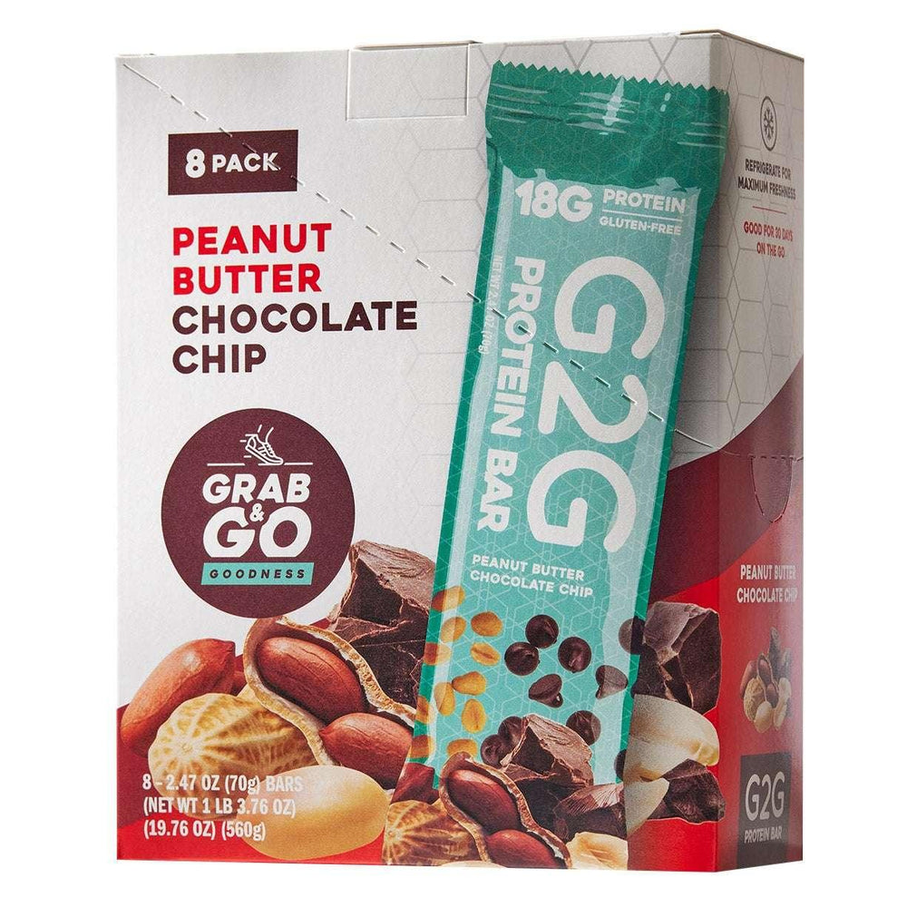 G2G 3-pack Peanut Butter Chocolate Chip Protein Bars 24-count - USA MEGA SHOP