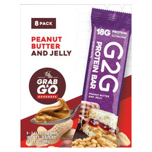 Grab & Go Protein G2G 8-pack peanut butter and jelly bar bag front