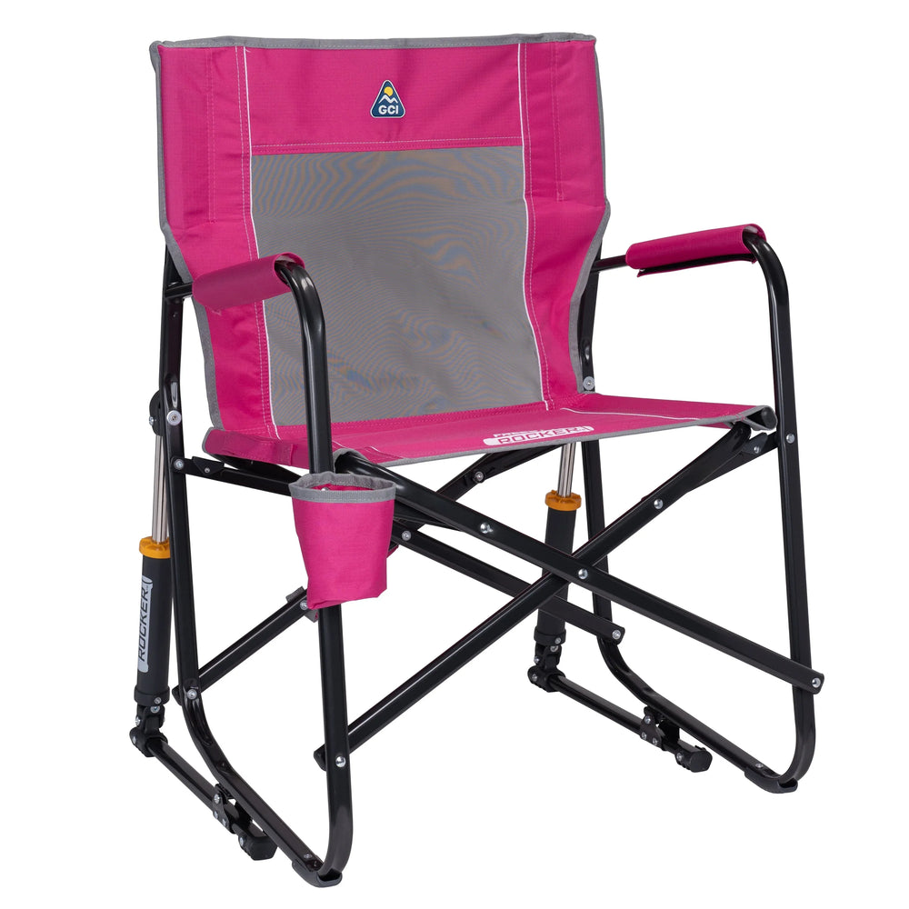 GCI Outdoor Freestyle Rocker Foldable Rocking Camp Chair, Beach Berry - USA MEGA SHOP