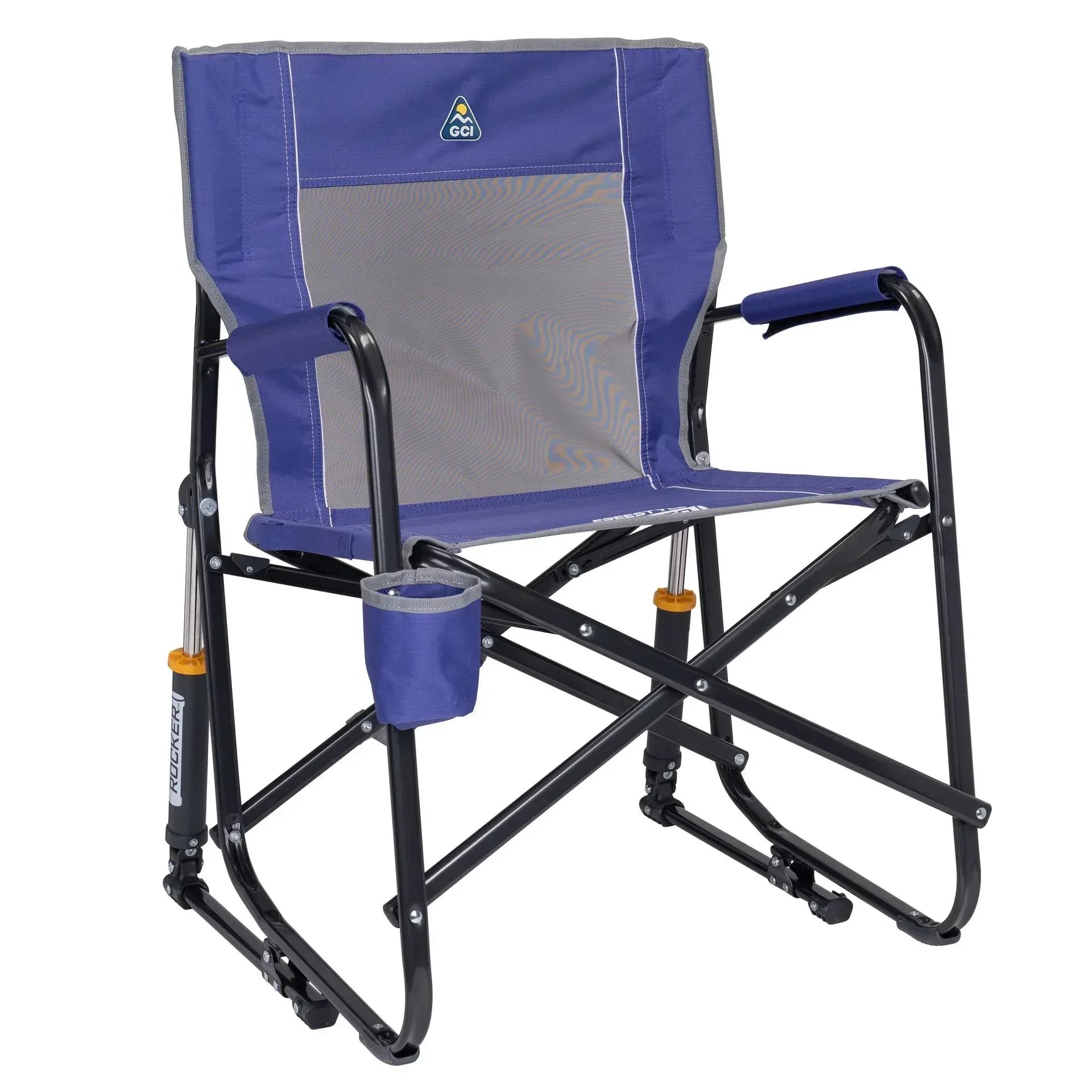 GCI Outdoor Freestyle Rocker Foldable Rocking Camp Chair, Beach Berry