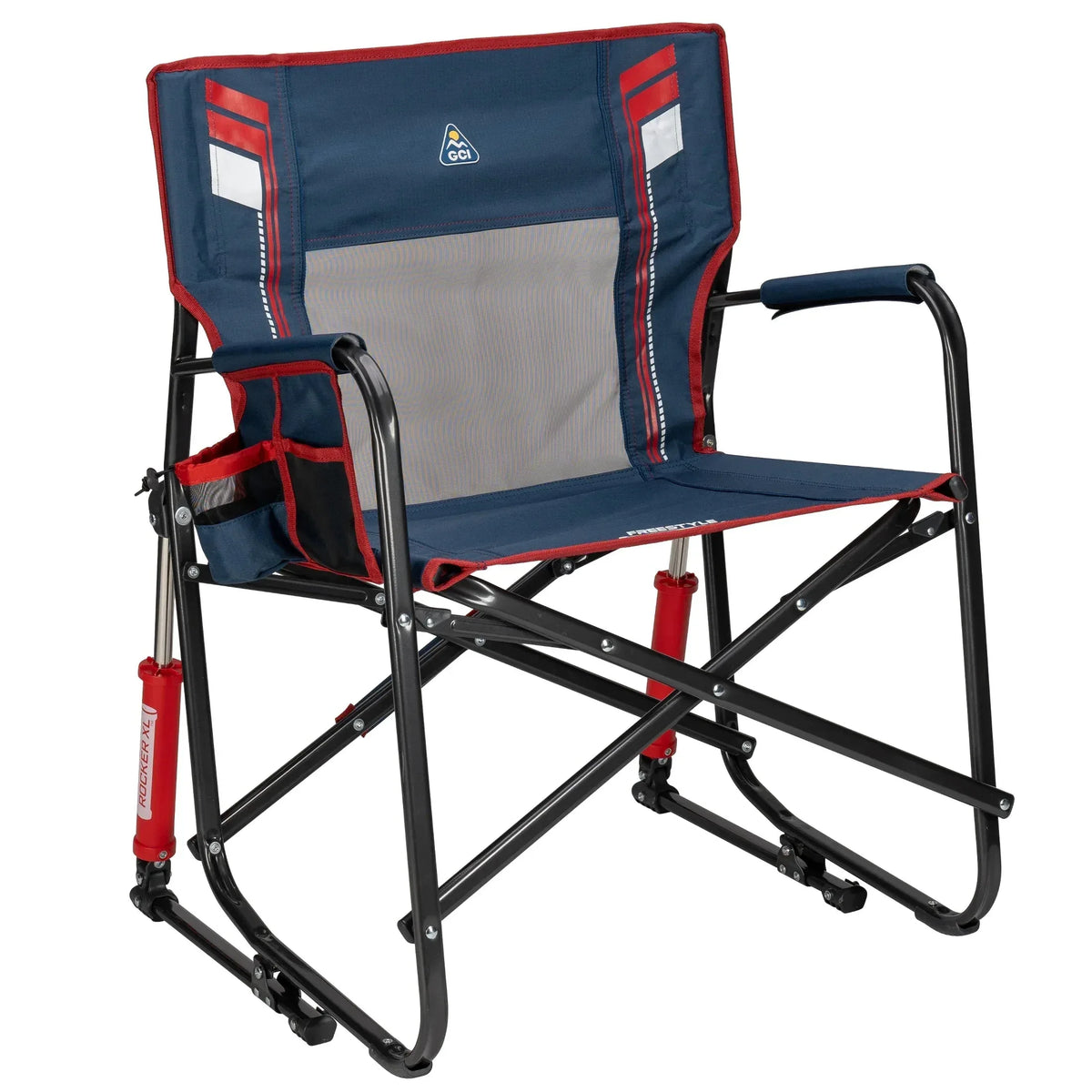 GCI Outdoor Freestyle Rocker XL Oversized Foldable Rocking Camp Chair, Americana - USA MEGA SHOP