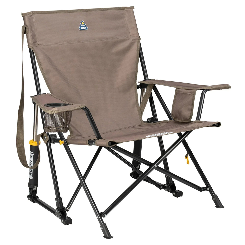 GCI Outdoor Kickback Rocker Foldable Rocking Camp Chair, Aged Fatigue - USA MEGA SHOP