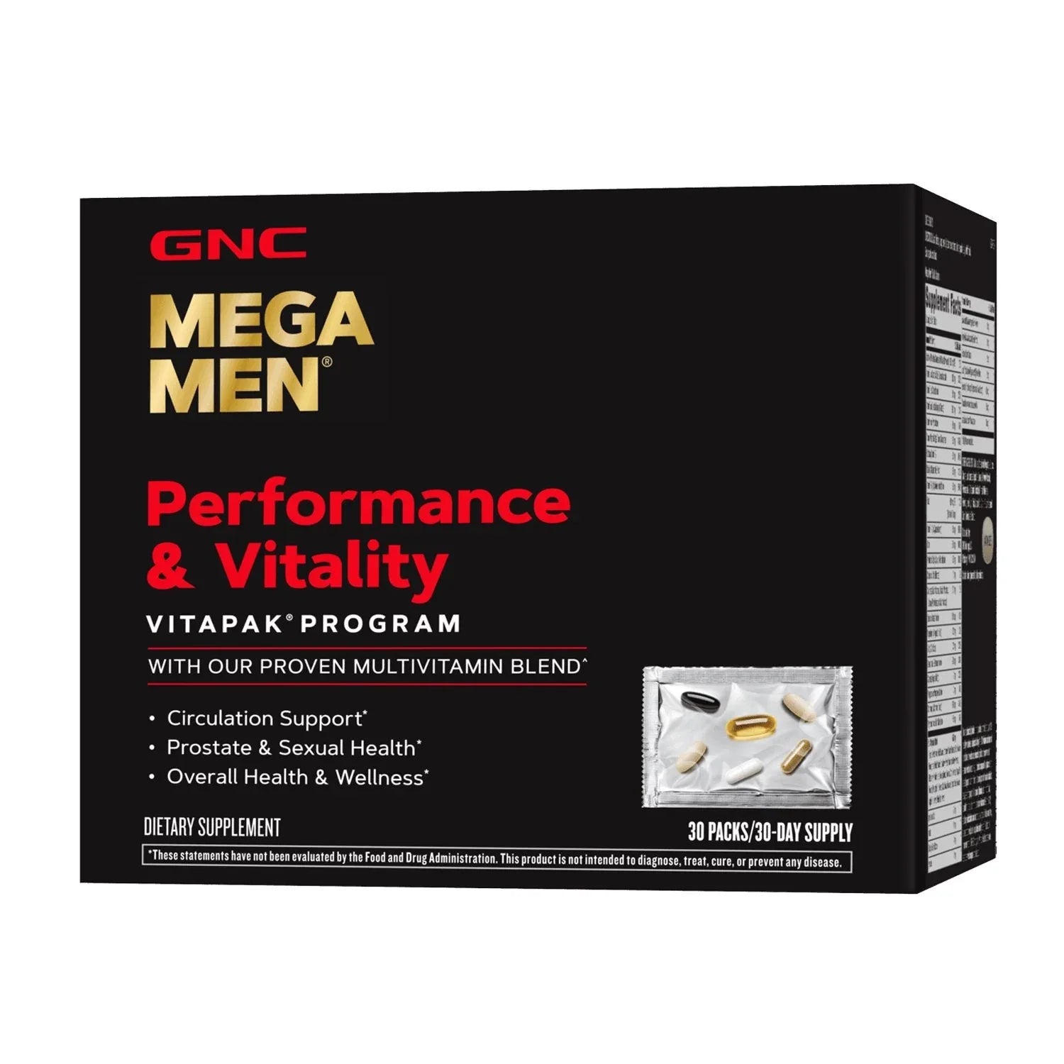 GNC Mega Men Performance and Vitality Vitapak Program, 30 ct. - USA MEGA SHOP