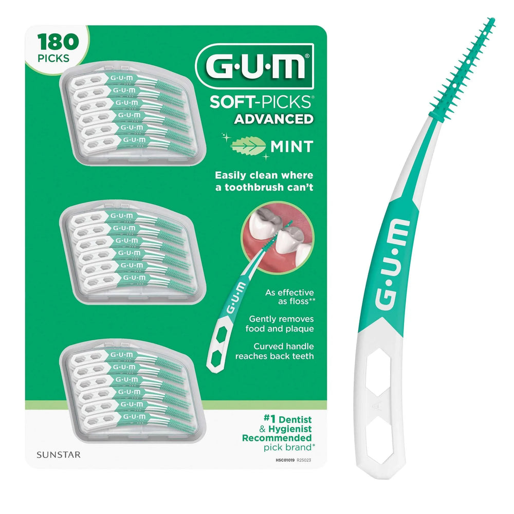 GUM Soft-Picks Advanced Mint, 180-count - USA MEGA SHOP