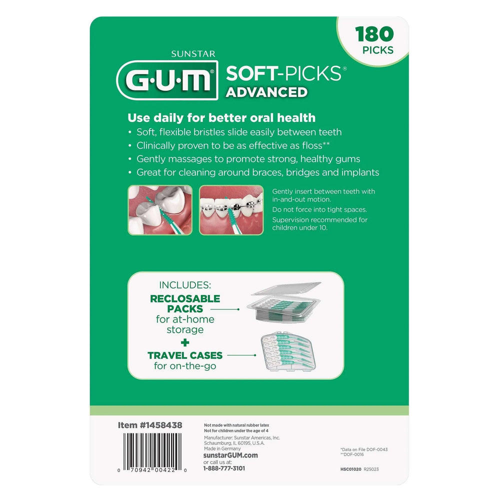 GUM Soft-Picks Advanced Mint, 180-count - USA MEGA SHOP
