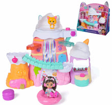 Pastel candy mountain playset toy set with character figure and cloud-shaped machines