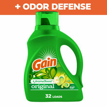Gain original liquid laundry detergent bottle with Odor Defense, 32 loads