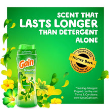 Gain Fireworks scent booster beads bottle with scent that lasts longer than detergent graphic