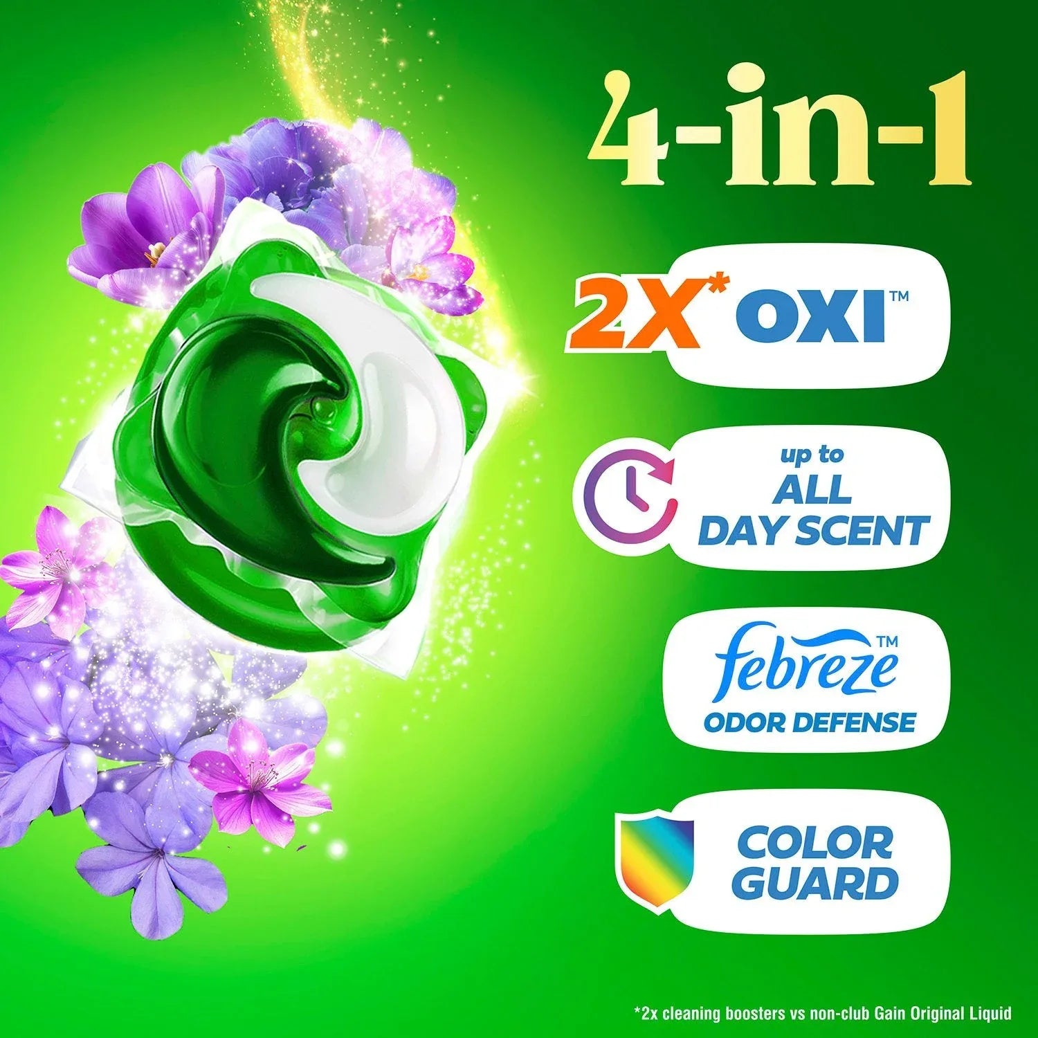 Gain Flings 4 in 1 Laundry Detergent Pacs, Moonlight Breeze, 152 ct. - USA MEGA SHOP