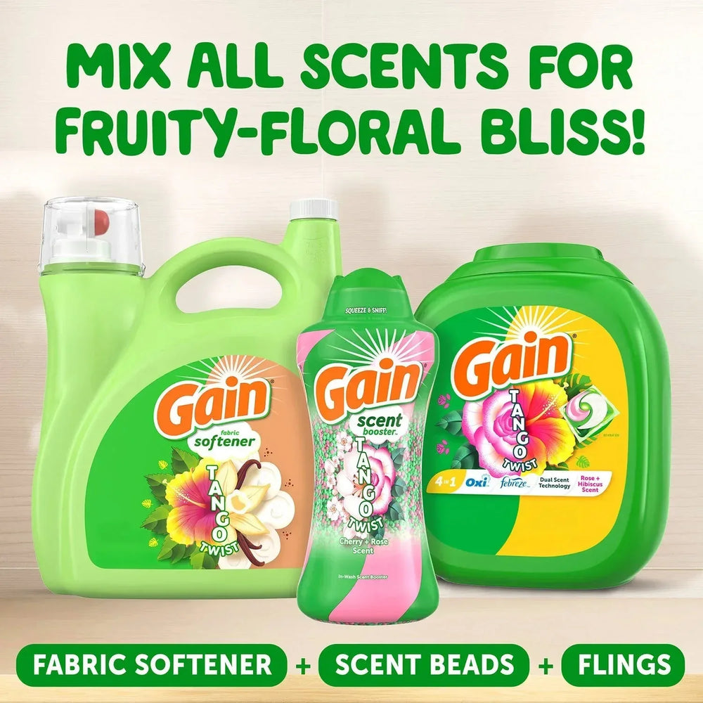 Gain Tango Twist Laundry Scent Booster Beads, Cherry and Rose Scent, 26.3 oz. - USA MEGA SHOP