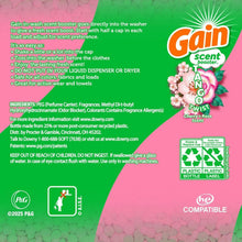 Laundry scent booster beads bottle back label, green bottle with product information