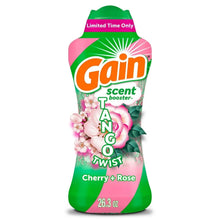 Laundry scent booster beads bottle, green and pink, Cherry + Rose, 26.3 oz