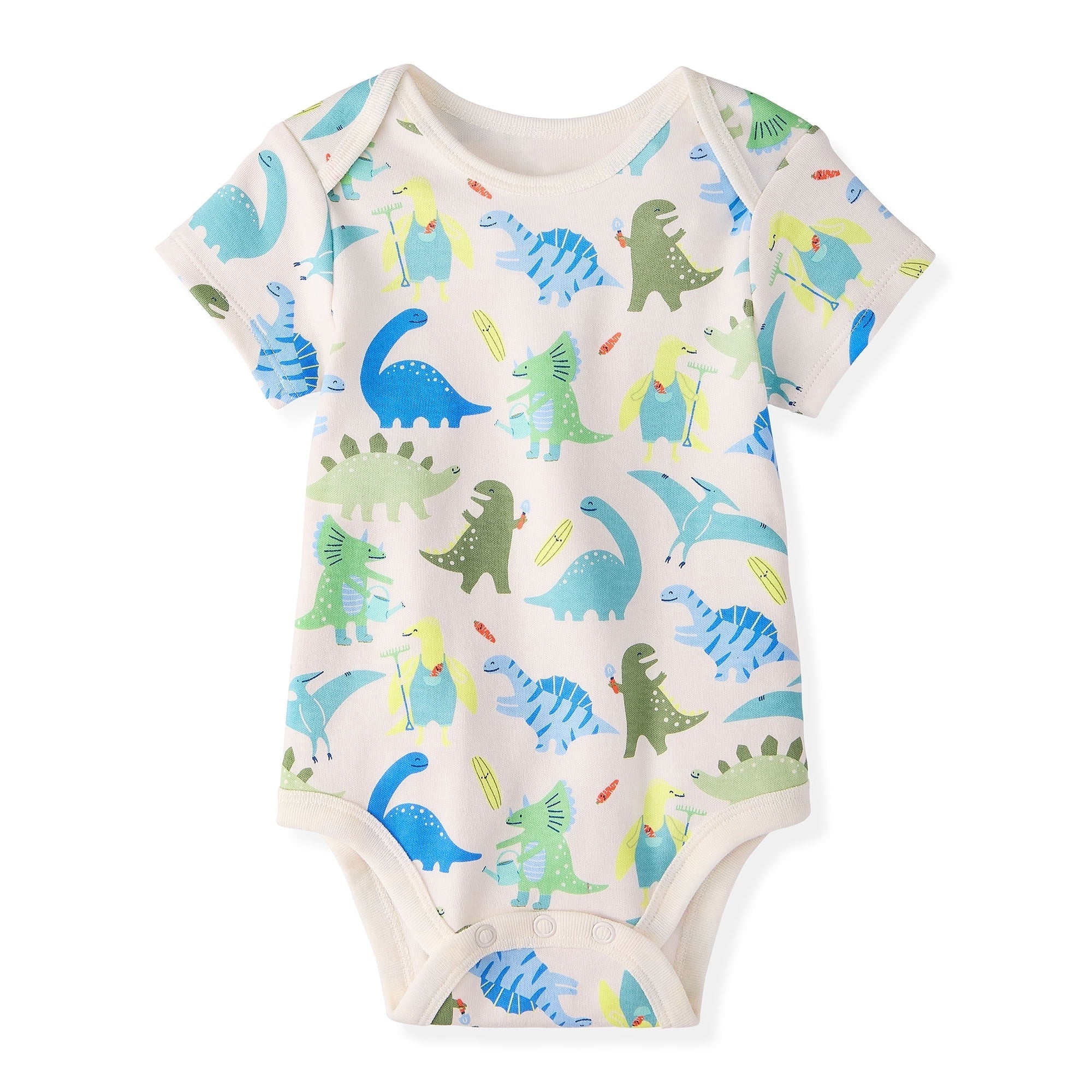 Garanimals Newborn Baby Boy, Girl & Unisex Cotton Short Sleeve Bodysuits, Multiple Sizes 0–24 Months, 4-Pack