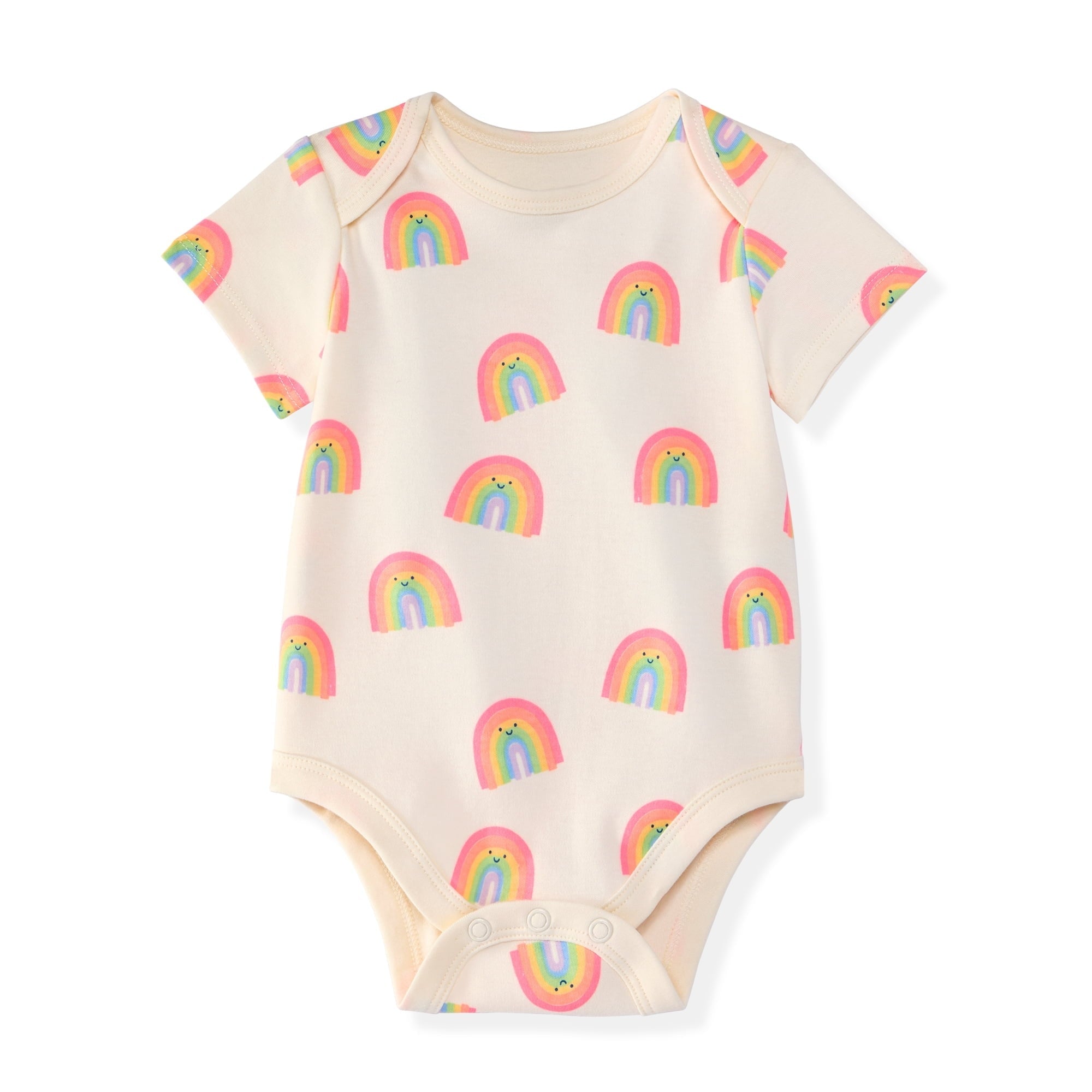 Garanimals Newborn Baby Boy, Girl & Unisex Cotton Short Sleeve Bodysuits, Multiple Sizes 0â€“24 Months, 4-Pack