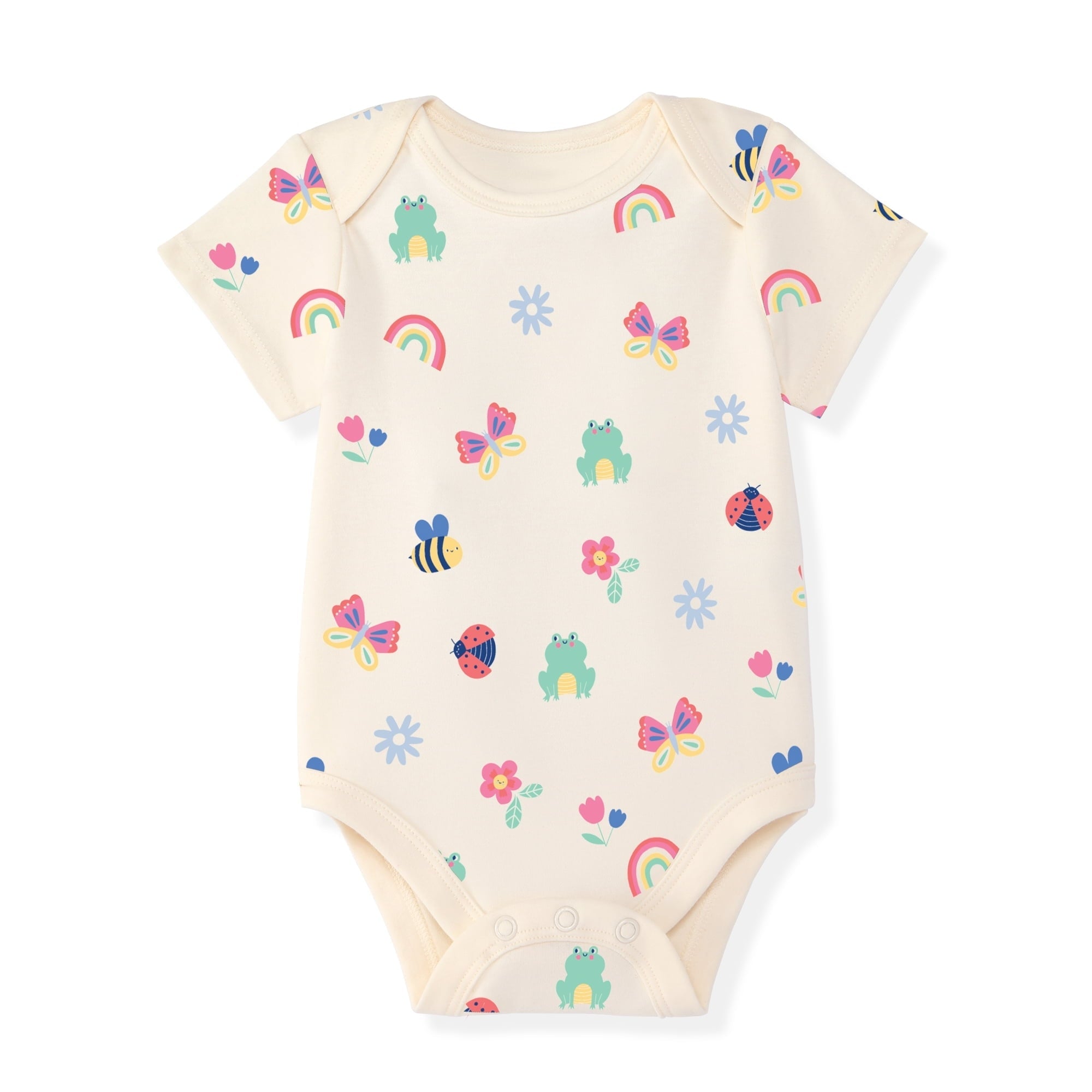Garanimals Newborn Baby Boy, Girl & Unisex Cotton Short Sleeve Bodysuits, Multiple Sizes 0â€“24 Months, 4-Pack