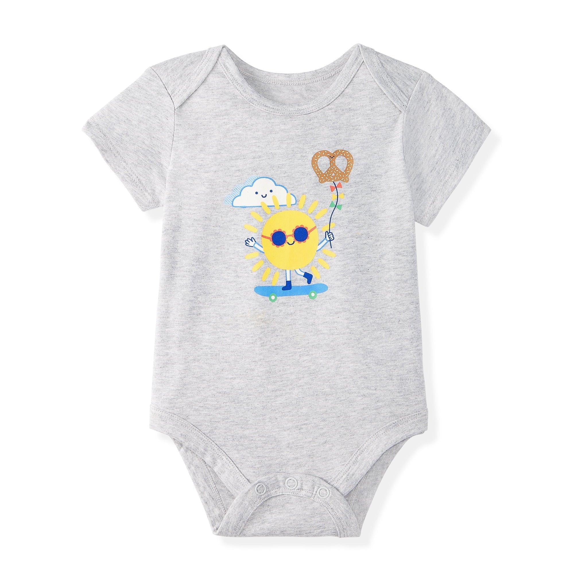 Garanimals Newborn Baby Boy, Girl & Unisex Cotton Short Sleeve Bodysuits, Multiple Sizes 0–24 Months, 4-Pack