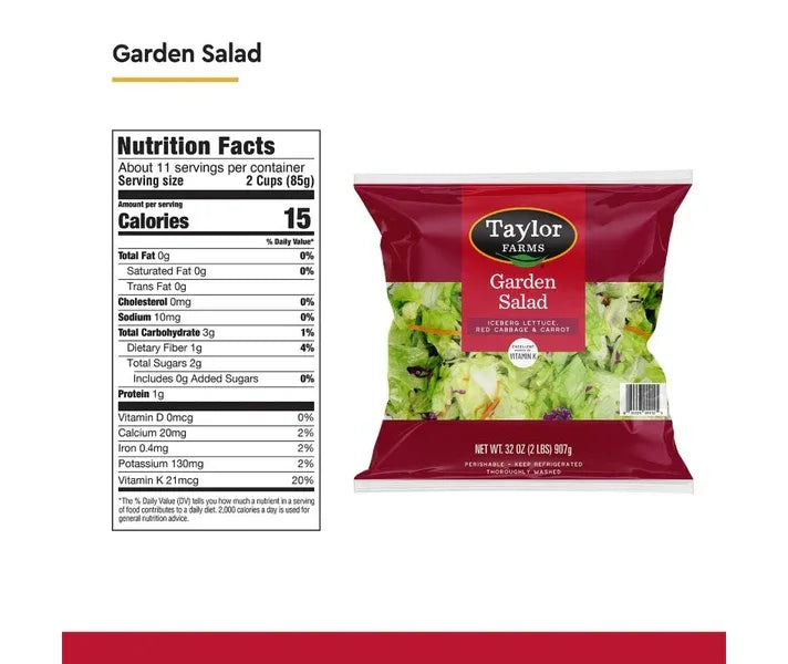 Taylor Farms Garden Salad, 2 lbs.
