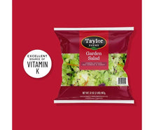 Garden salad pouch with Vitamin K badge and mixed greens inside