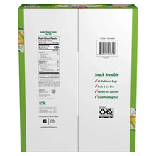 Garden veggie straws sea salt snack box back with nutrition facts panel