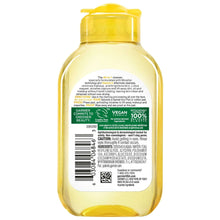 Garnier SkinActive Micellar Cleansing Water bottle back label, golden-yellow