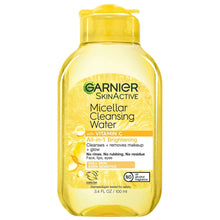 Garnier SkinActive Micellar Cleansing Water bottle with Vitamin C label, golden-yellow