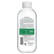 Garnier Micellar Cleansing Water bottle back with ingredient and directions label
